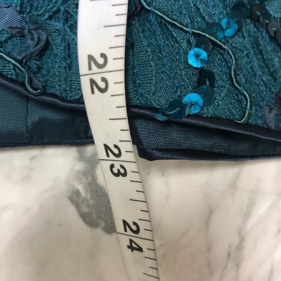 Nancy Neil Teal Sequin Evening Top Size 8 NWT - Picture 5 of 5